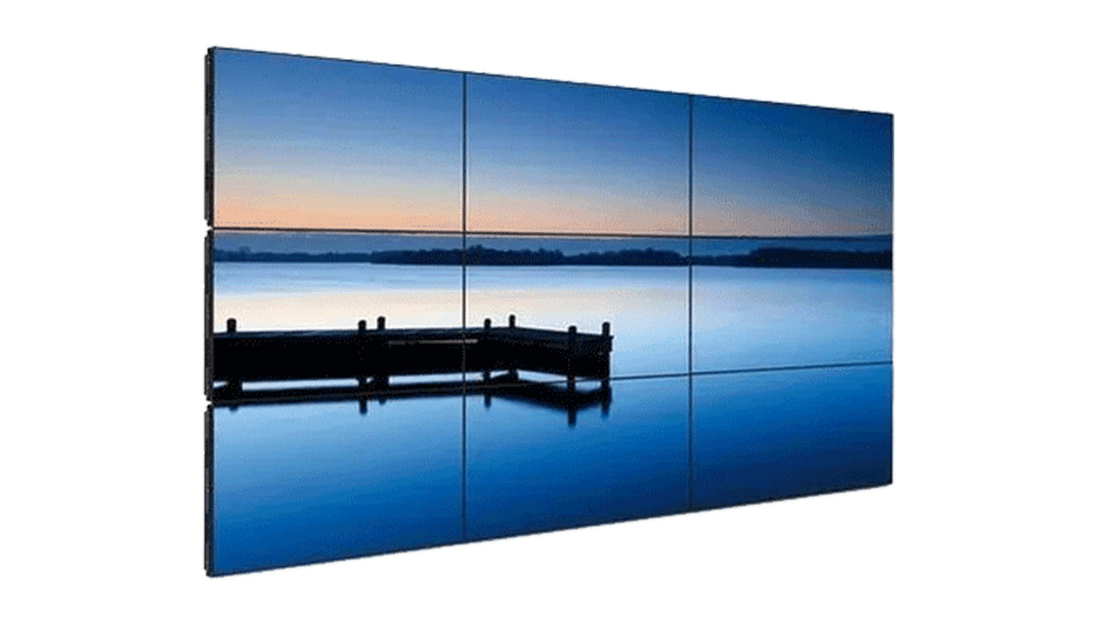 Video wall made of narrow-bezel panels