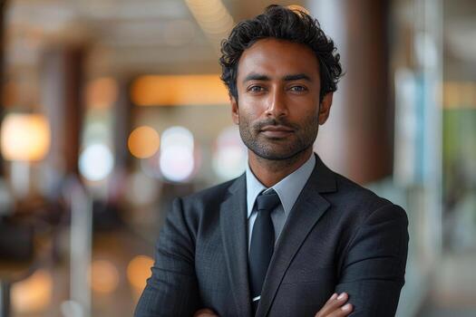portrait-of-a-confident-young-businessman-with-arms-crossed-in-a-suit-and-tie-free-photo